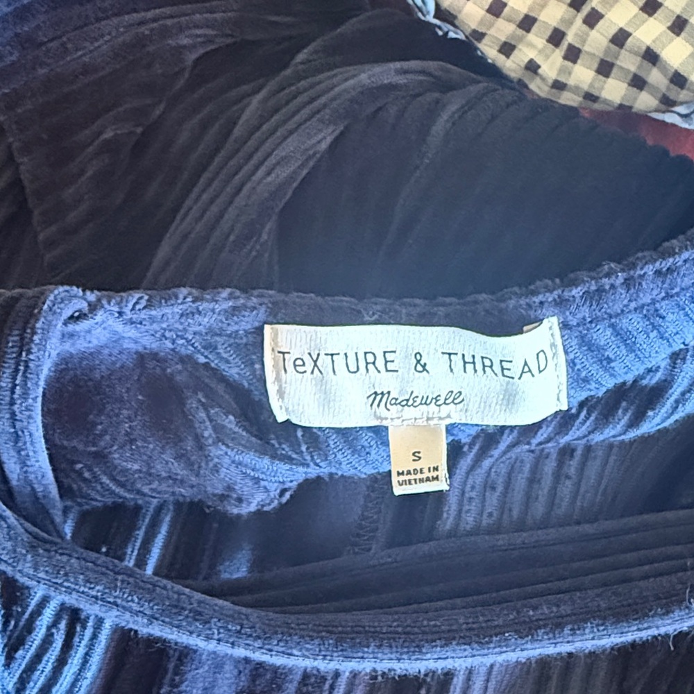 Madewell Texture & Thread Blue Corduroy Jumpsuit - Picture 6 of 8